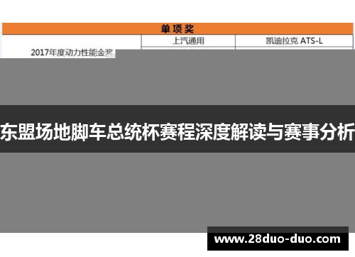 东盟场地脚车总统杯赛程深度解读与赛事分析