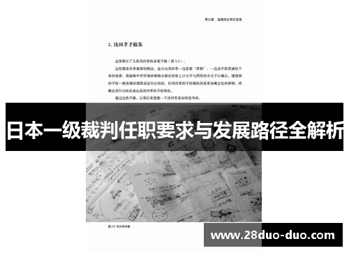 日本一级裁判任职要求与发展路径全解析