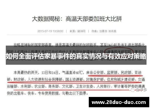 如何全面评估家暴事件的真实情况与有效应对策略